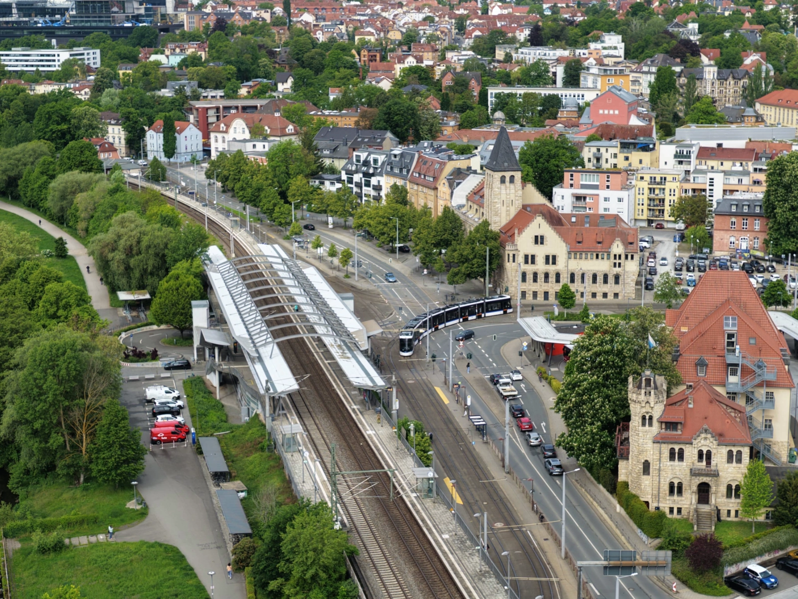 Drohnenaufnahmen Gleisdreieck Paradies