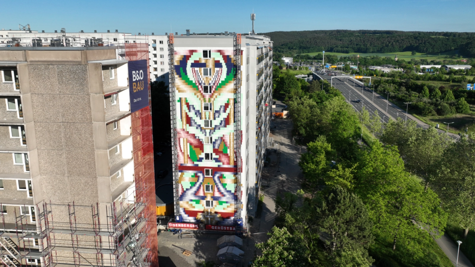 Das Wandbild in Lobeda wurde finalisiert