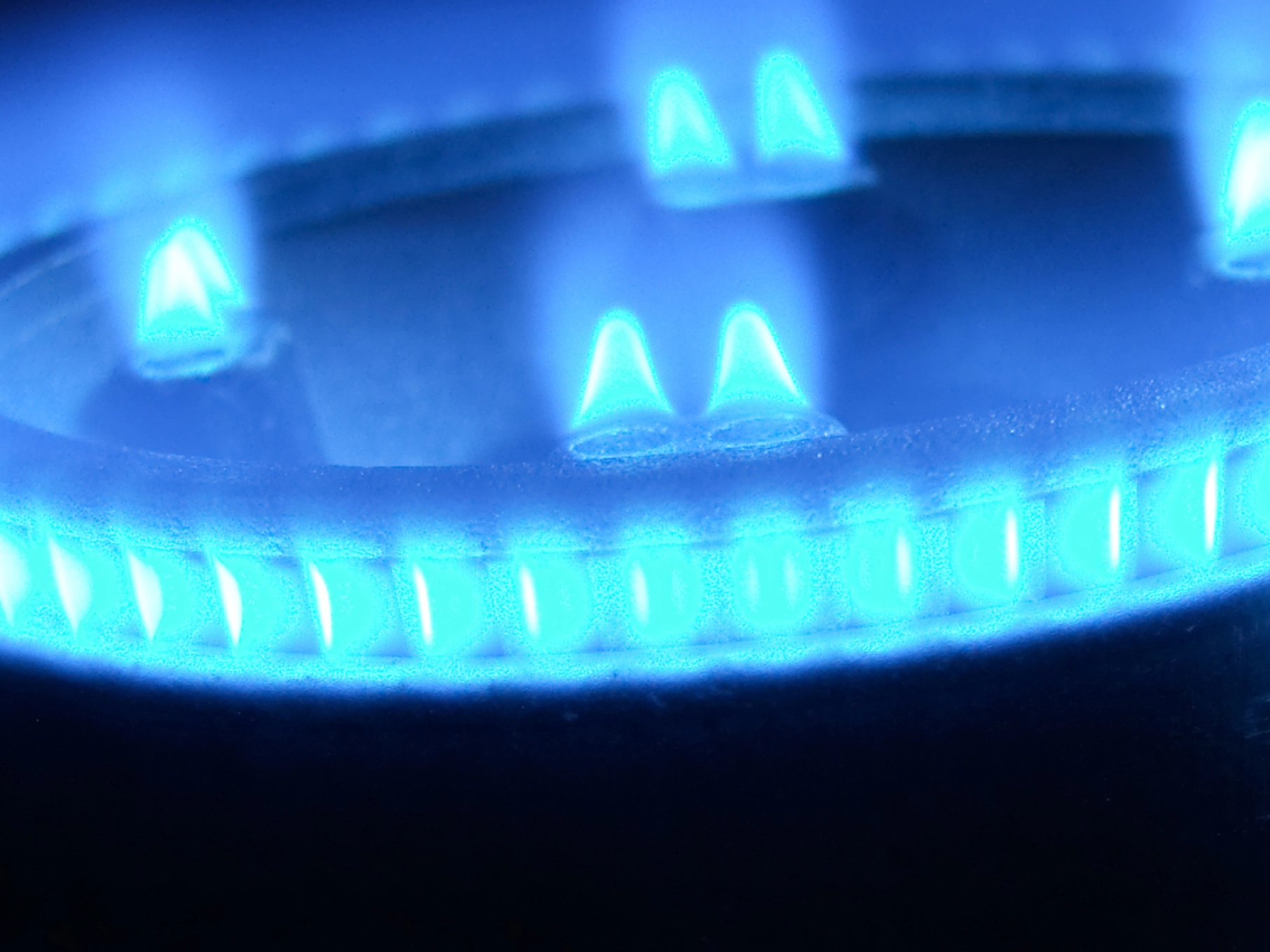 blaue Gasflammen