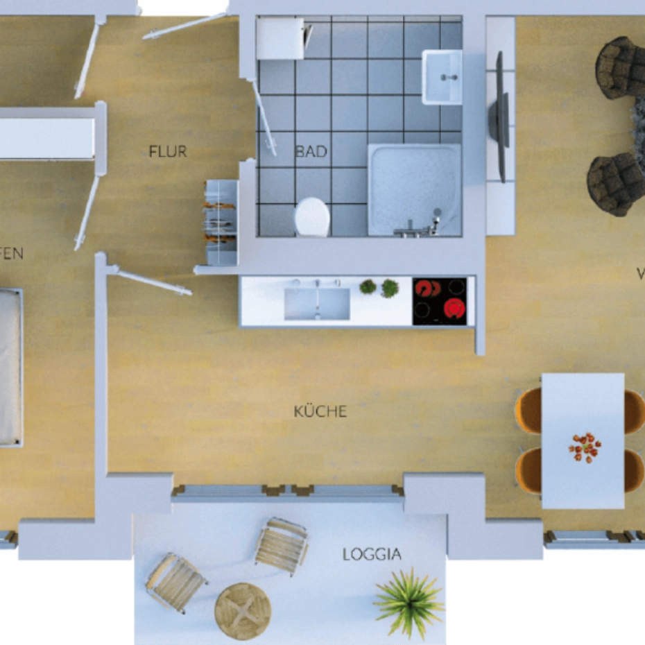 Immergrün Grundriss Barrierefreie Wohnung 